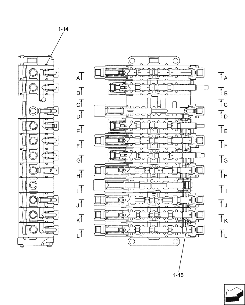 Схема запчастей Case CX17B - (01-020[03]) - VALVE INSTAL (35) - HYDRAULIC SYSTEMS