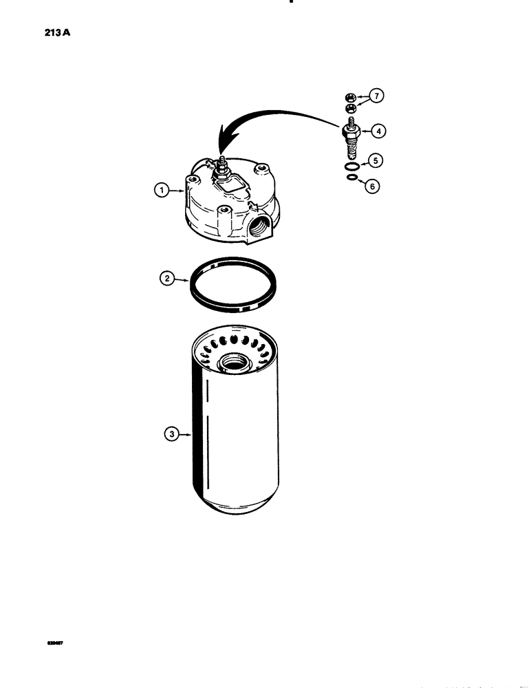 Схема запчастей Case 780B - (213A) - L114122 HYDRAULIC OIL FILTER (08) - HYDRAULICS