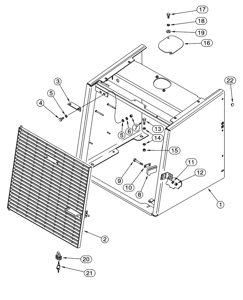 Схема запчастей Case 721C - (09-19) - GUARD, RADIATOR - GRILLE (09) - CHASSIS