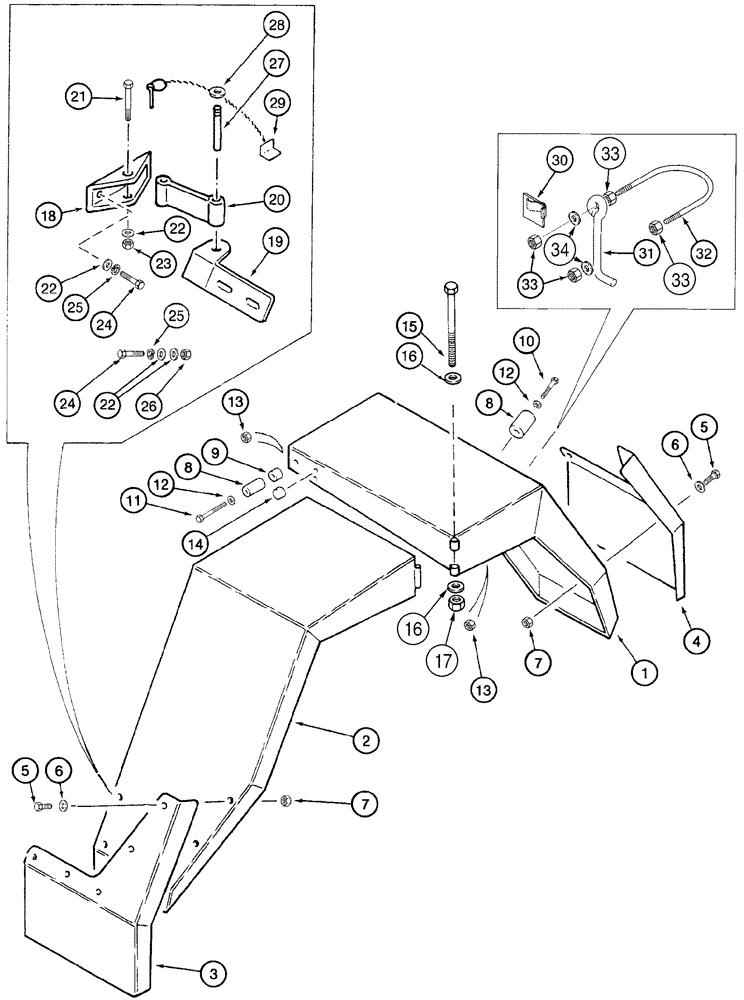 Схема запчастей Case 721C - (09-25) - FENDERS, REAR - TUV (09) - CHASSIS