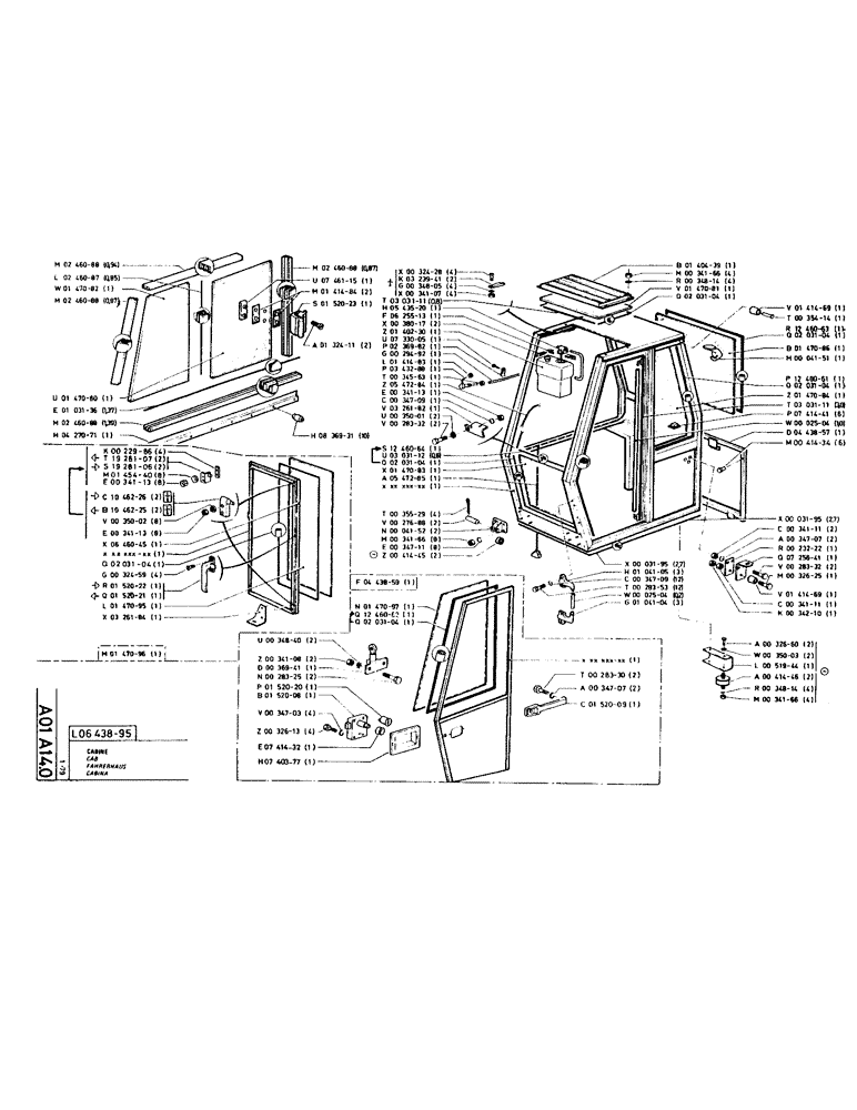 Схема запчастей Case TC45 - (002) - CAB 