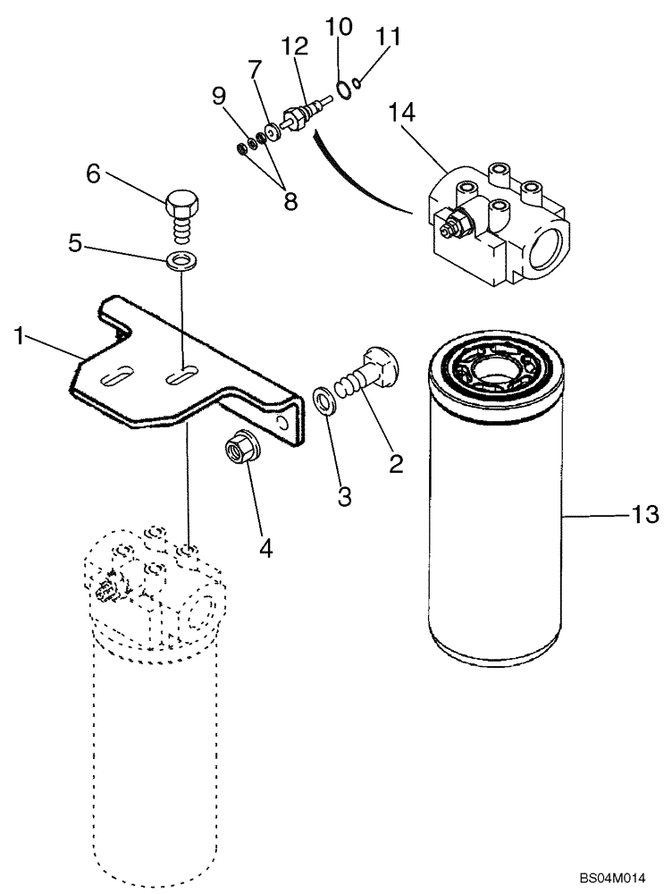 Схема запчастей Case 445CT - (06-08) - FILTER ASSY - MOUNTING (06) - POWER TRAIN