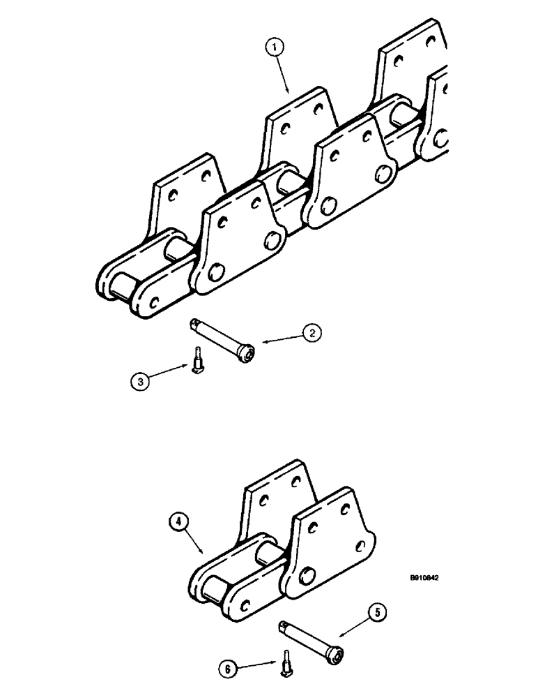 Схема запчастей Case 660 - (9-074) - STANDARD DIGGING CHAINS, 110,000 POUND CHAINLINE, FOR 4 FOOT DIGGING DEPTH BOOM (09) - CHASSIS/ATTACHMENTS