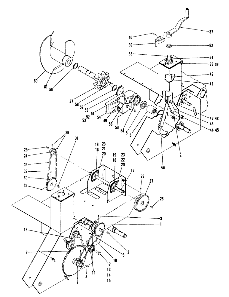 Схема запчастей Case S101 - (06) - DIGGING CHAIN DRIVE, SPROCKETS, CHAINS 