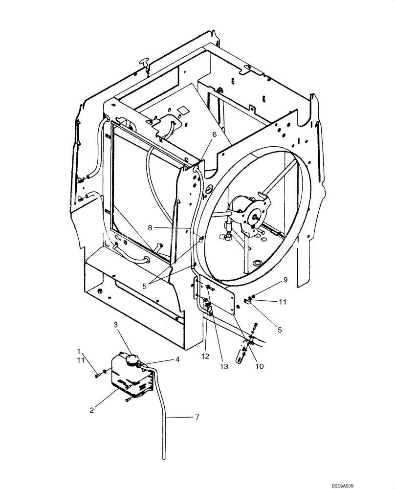 Схема запчастей Case 721E - (02-04) - COOLANT RECOVERY SYSTEM (02) - ENGINE