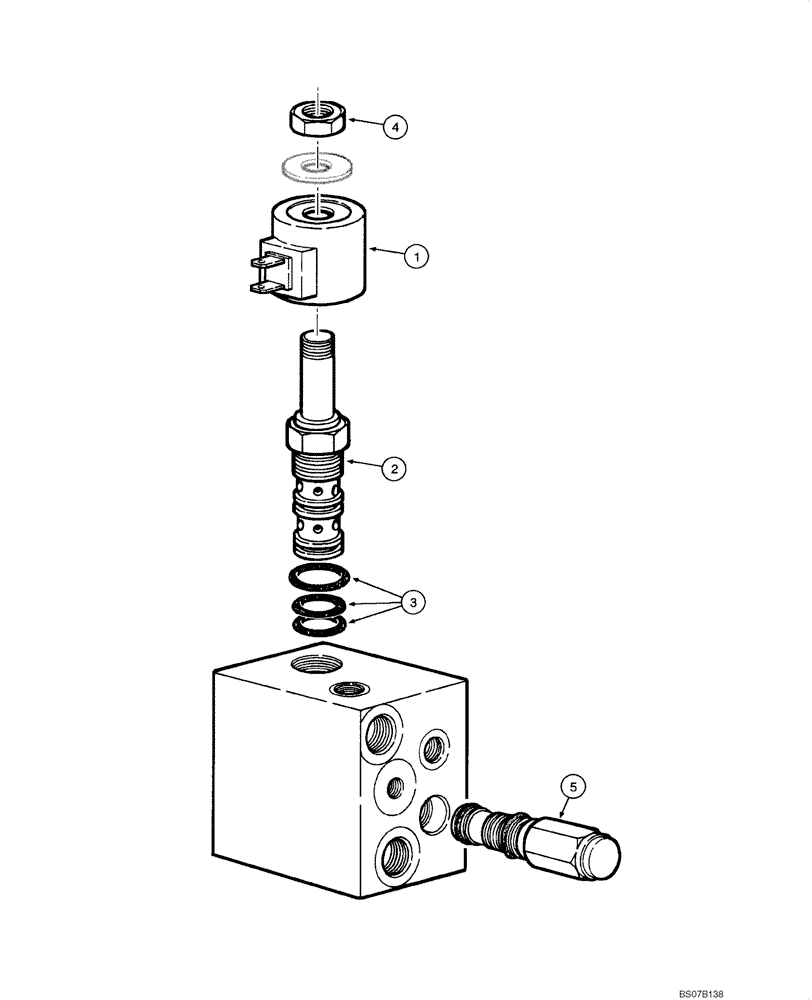 Схема запчастей Case 845 DHP - (08.42[00]) - DIFFERENTIAL LOCK - SOLENOID VALVE (08) - HYDRAULICS