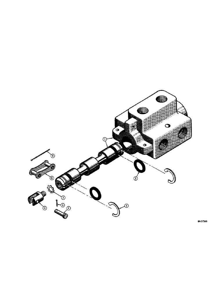 Схема запчастей Case 310F - (146[1]) - D26726 DIVERSION VALVE (07) - HYDRAULIC SYSTEM