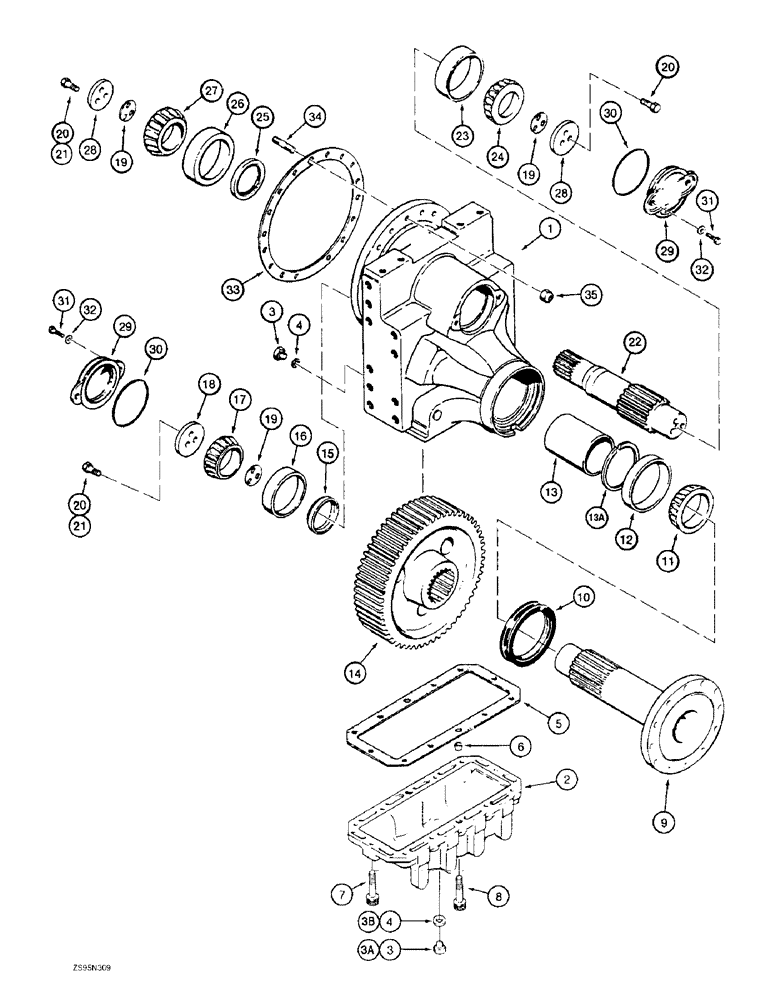 Схема запчастей Case 1155E - (6-24) - TRANSMISSION FINAL DRIVE (06) - POWER TRAIN