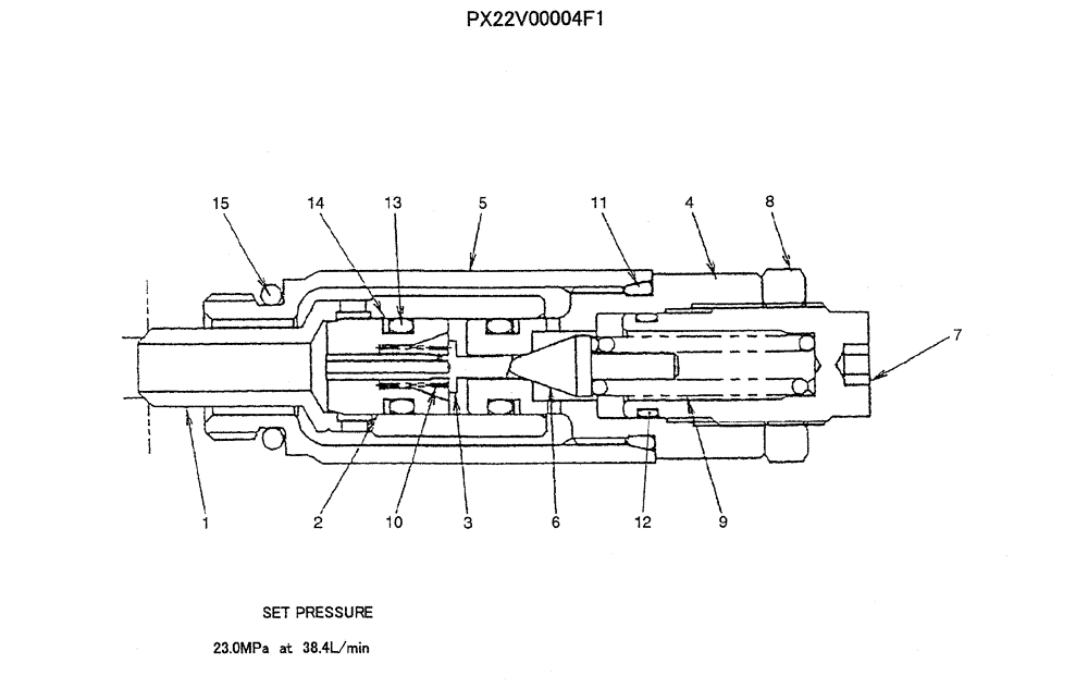 Схема запчастей Case CX31B - (07-016) - VALVE ASSY, RELIEF, P/N PX22V00004F1 (35) - HYDRAULIC SYSTEMS