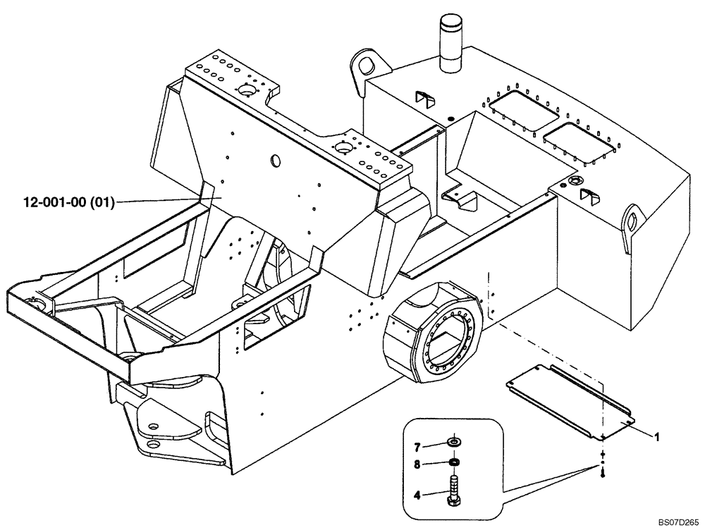 Схема запчастей Case SV216 - (12-001-00[22]) - CHASSIS - COVER (GROUP 469) (ND126703 (09) - CHASSIS/ATTACHMENTS