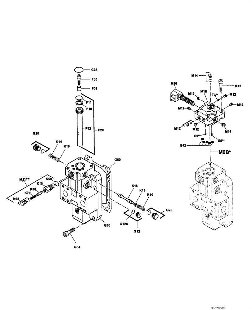 Схема запчастей Case SV216 - (10-017-00[01]) - HYDRAULICS - TRAVEL MOTOR - REGULATOR - DRUM (GROUP 31-6 B) (ND090920) (08) - HYDRAULICS