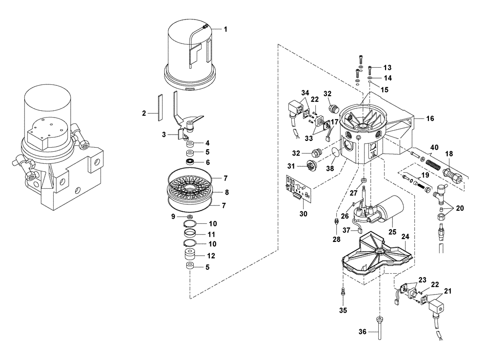 Схема запчастей Case 330B - (94B00000007[001]) - PUMP, AUTOMATIC GREASE (8900133272) (09) - Implement / Hydraulics / Frame / Brakes