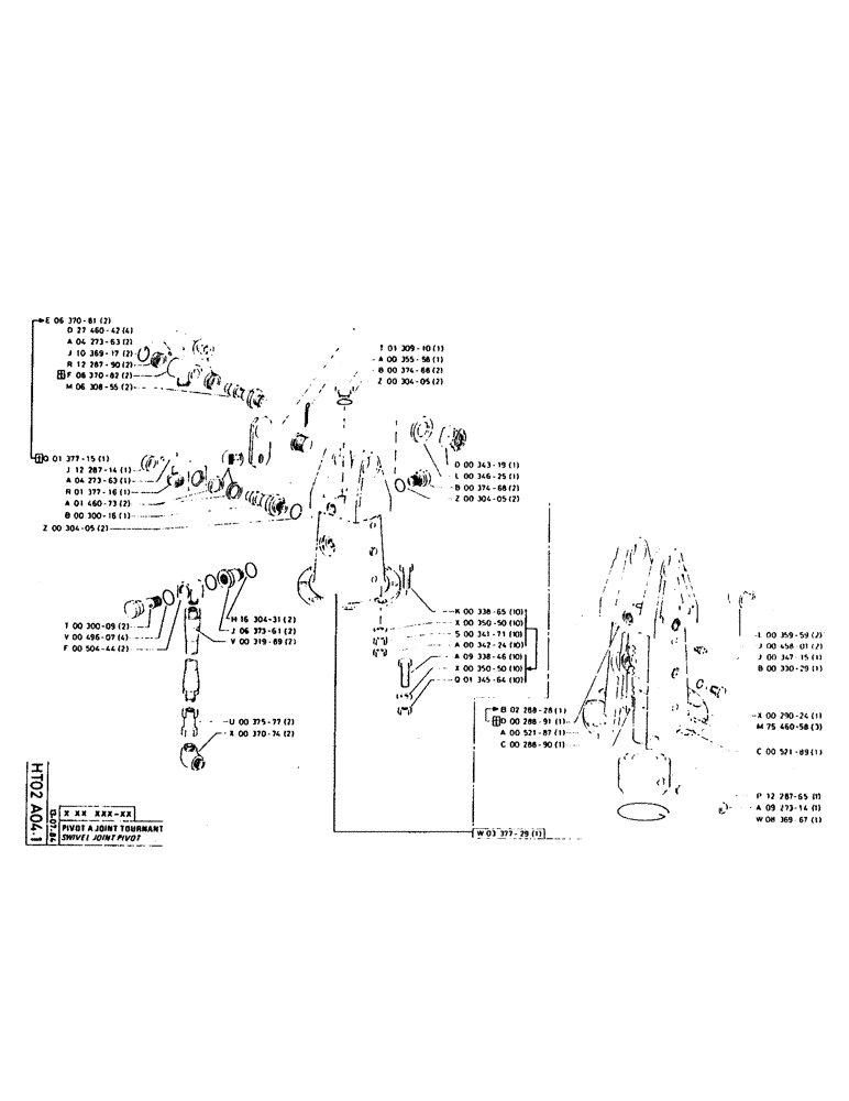 Схема запчастей Case 160CL - (234) - SWIVEL JOINT PIVOT (07) - HYDRAULIC SYSTEM