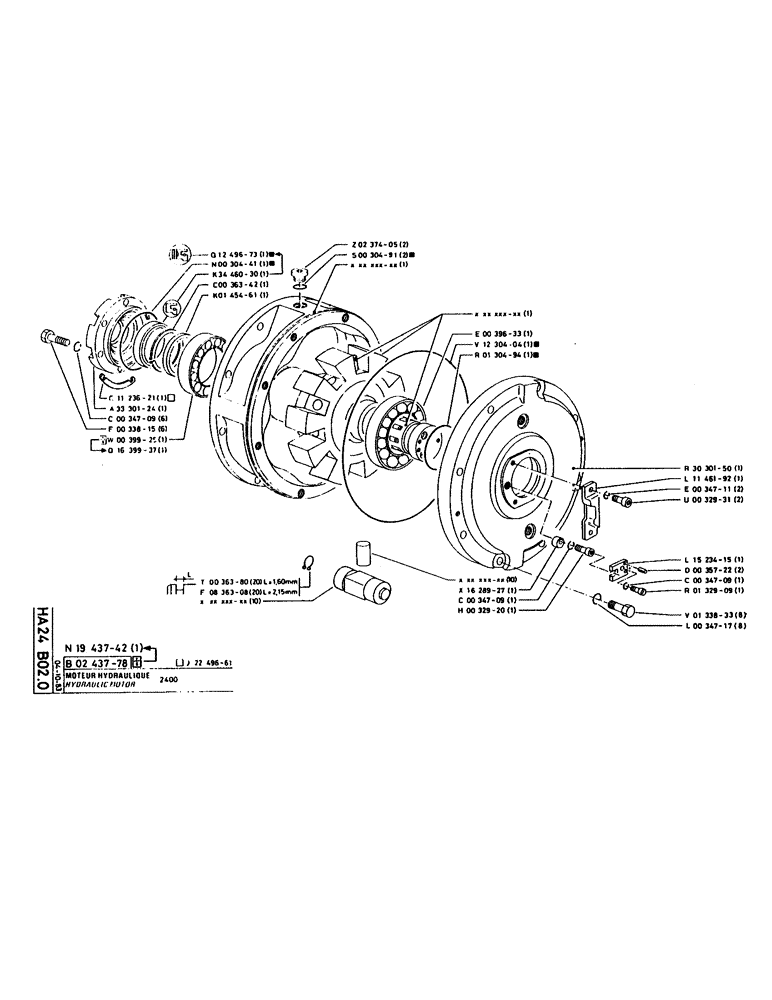 Схема запчастей Case 160CL - (141) - HYDRAULIC MOTOR (07) - HYDRAULIC SYSTEM