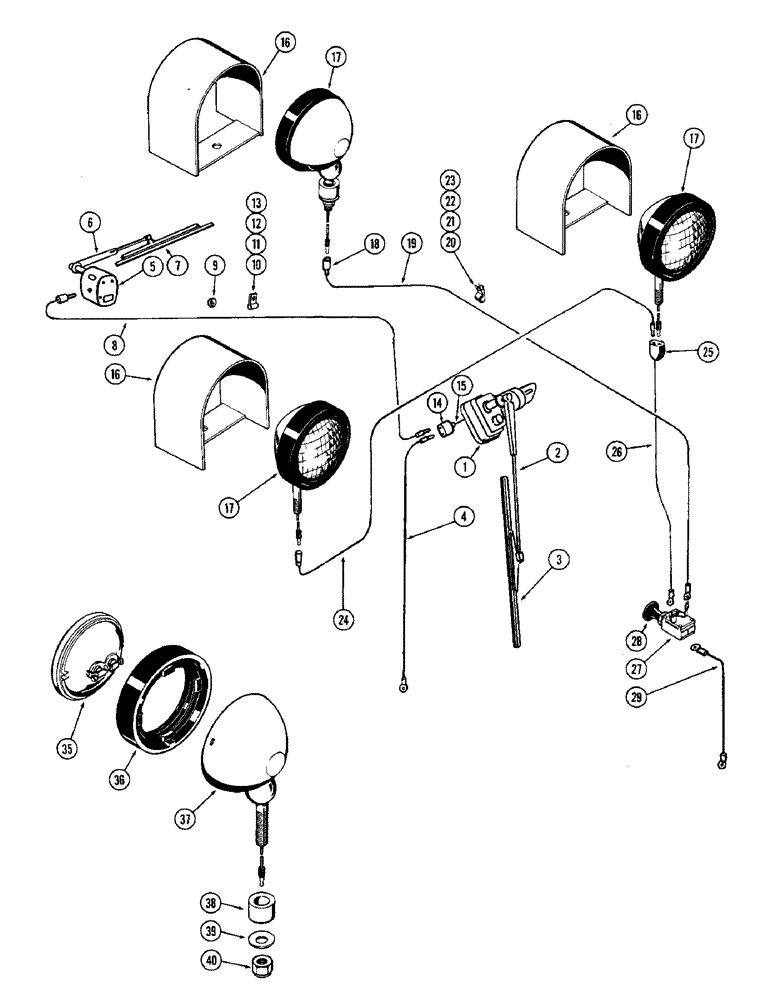 Схема запчастей Case W10 - (152) - CAB ELECTRICAL SYSTEM (04) - ELECTRICAL SYSTEMS