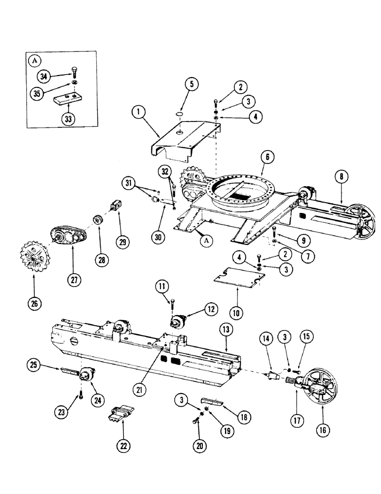 Схема запчастей Case 50 - (5-104) - CRAWLER UNDERCARRIAGE AND RELATED PARTS (11) - TRACKS/STEERING