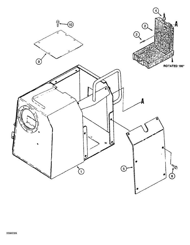 Схема запчастей Case 1150G - (8-004) - HYDRAULIC RESERVOIR COVERS AND OPERATORS MANUAL BOX (07) - HYDRAULIC SYSTEM