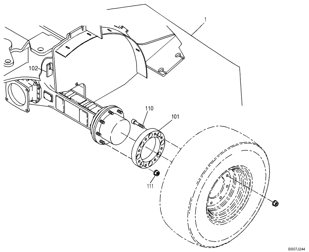 Схема запчастей Case 21E - (05.130[2991179000]) - TRACK EXTENSION 100 MM (44) - WHEELS