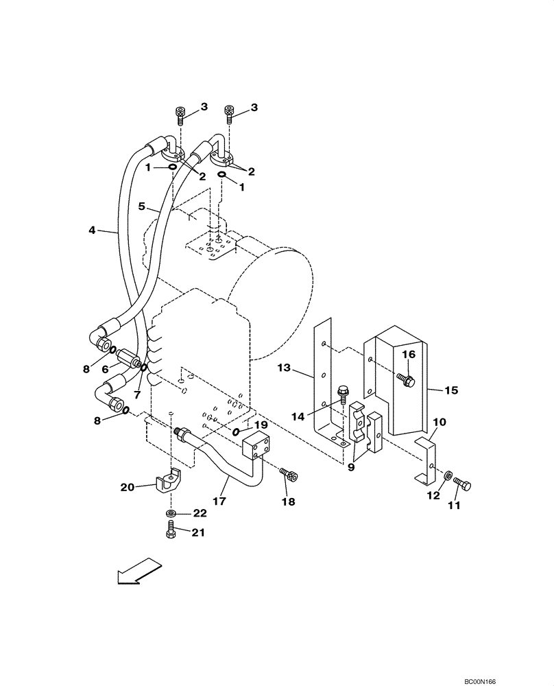 Схема запчастей Case CX160 - (08-04) - HYDRAULICS - CONTROL VALVE SUPPLY; P.I.N. DAC0716098 - DAC0716269 (08) - HYDRAULICS