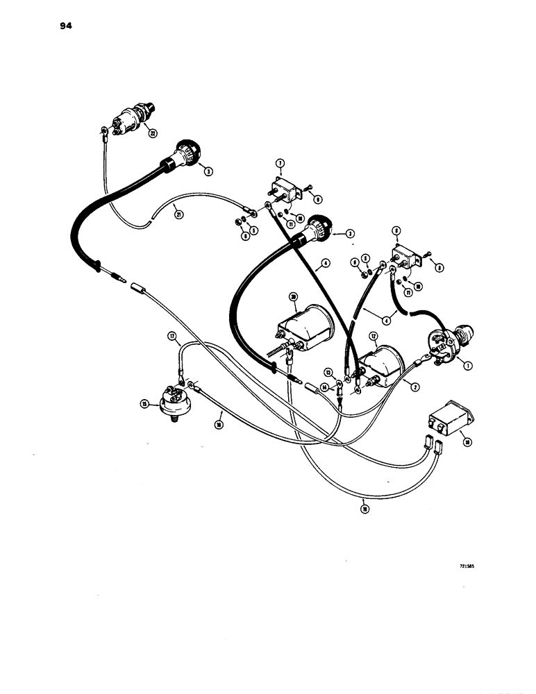 Схема запчастей Case 1450 - (094) - INSTRUMENT PANEL WIRING (04) - ELECTRICAL SYSTEMS