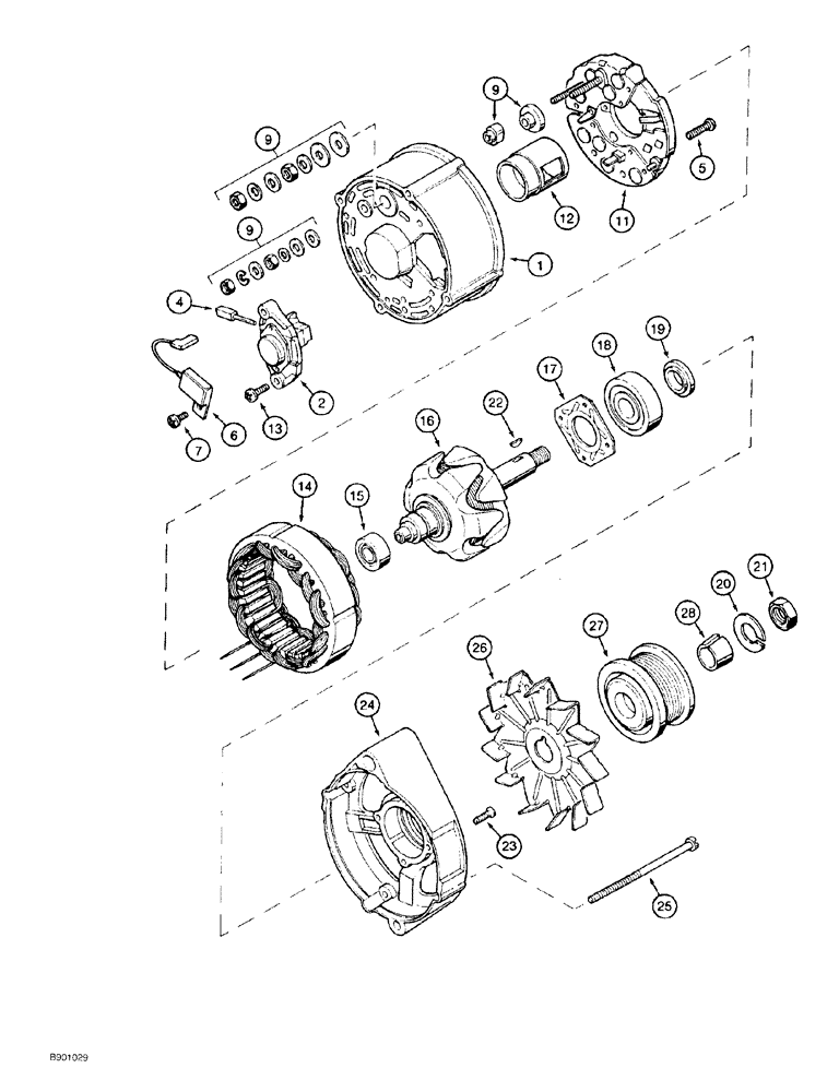 Схема запчастей Case 550G - (4-06) - ALTERNATOR, 65 AMPERE (06) - ELECTRICAL SYSTEMS