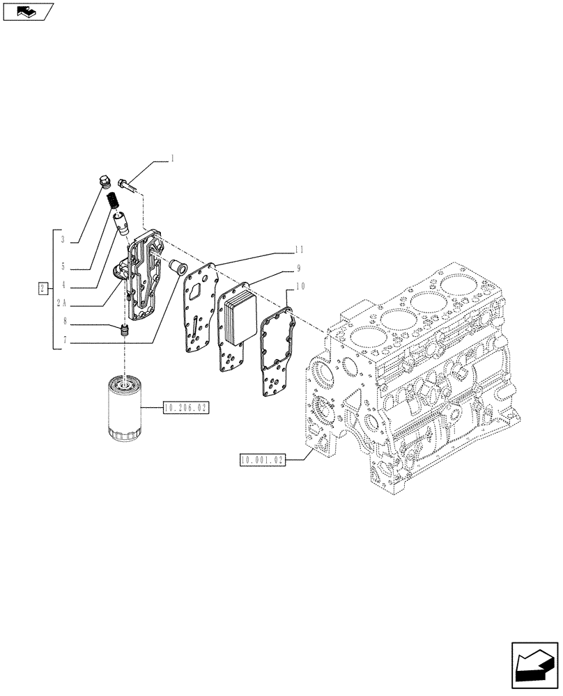 Схема запчастей Case F4GE9454K J604 - (10.408.01) - HEAT EXCHANGER - ENGINE (2853239) (10) - ENGINE