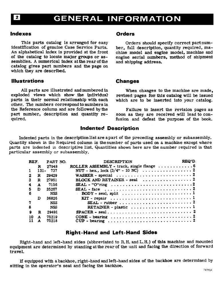 Схема запчастей Case 32 - (002) - GENERAL INFORMATION 