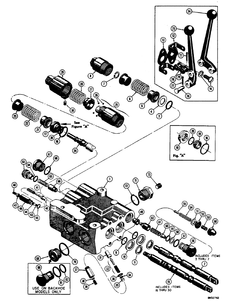 Схема запчастей Case 32S - (036) - D31264 LOADER CONTROL VALVE 