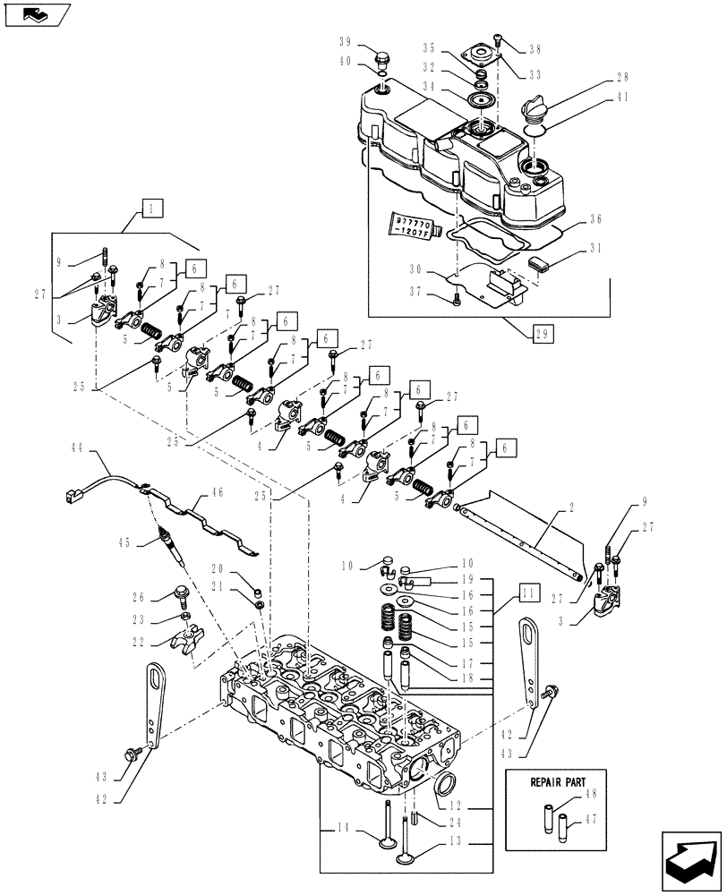 Схема запчастей Case CX27B ASN - (10.101.03) - CYLINDER HEAD & BONNET (10) - ENGINE