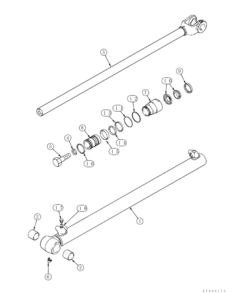 Схема запчастей Case 450CT - (08-12) - CYLINDER - LOADER LIFT (08) - HYDRAULICS