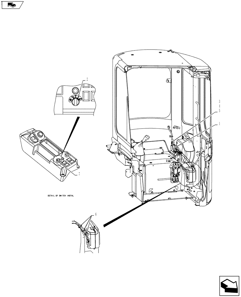 Схема запчастей Case CX27B ASN - (55.100.04) - HARNESS ASSY, CAB (55) - ELECTRICAL SYSTEMS