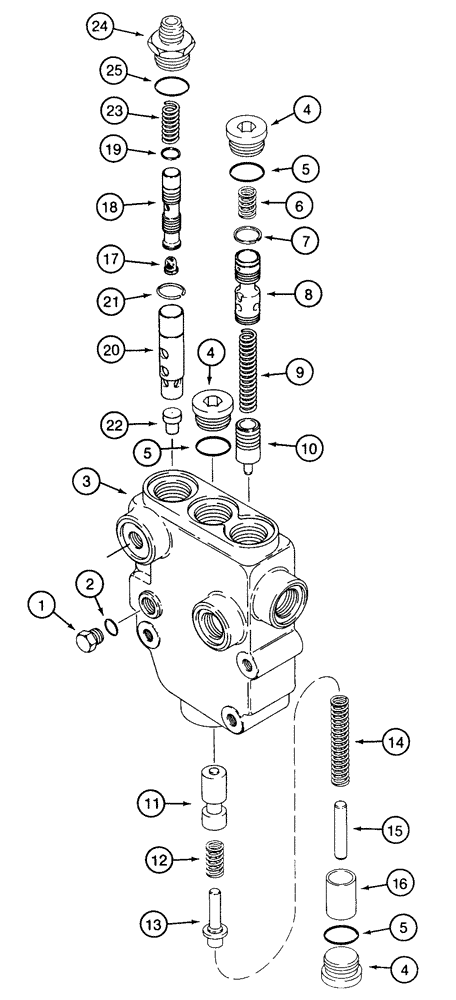 Схема запчастей Case 855E - (6-24) - TRANSMISSION MODULATOR VALVE ASSEMBLY (06) - POWER TRAIN