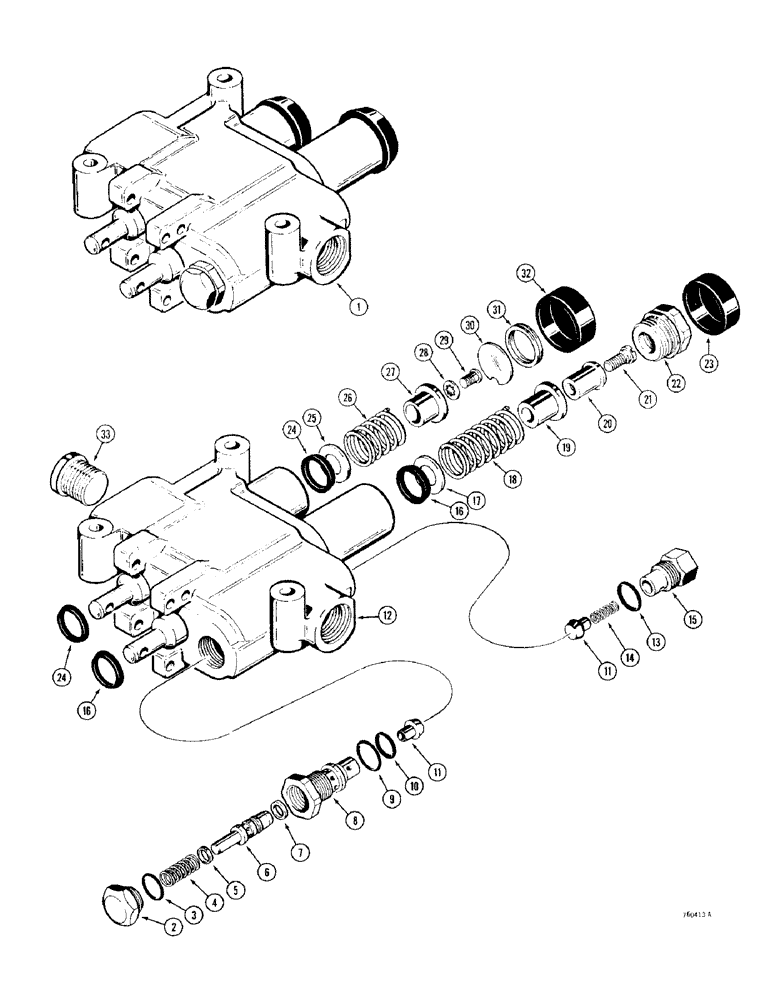 Схема запчастей Case 380CK - (152) - D76134 LOADER CONTROL VALVE (08) - HYDRAULICS