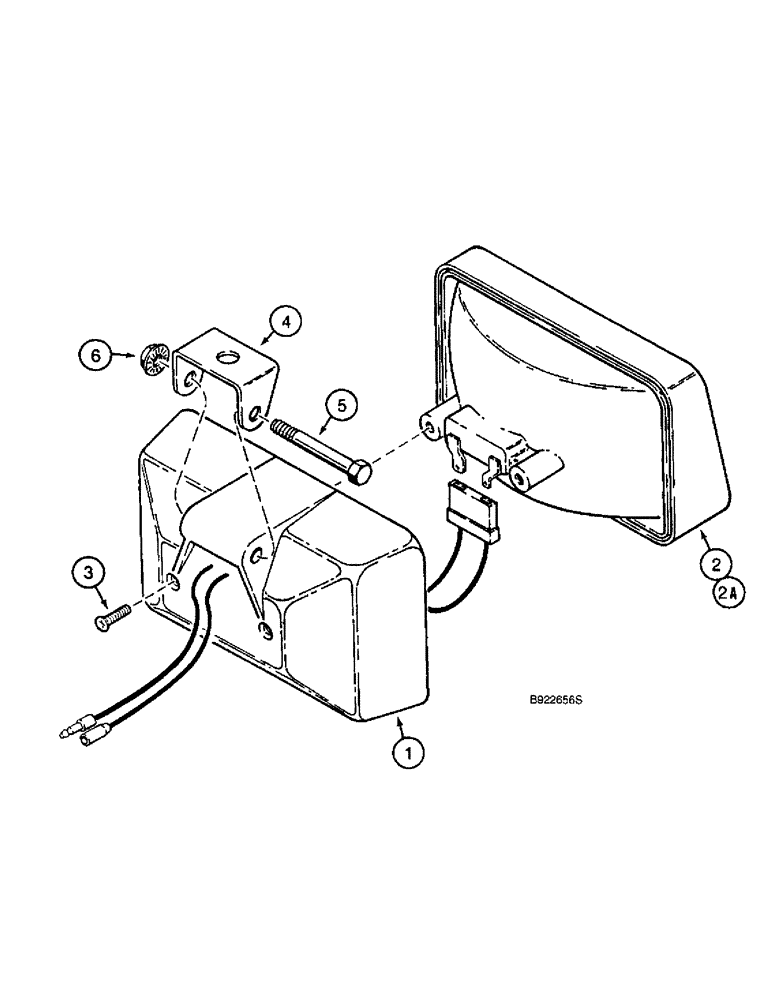 Схема запчастей Case 590SL - (4-34) - CAB TRACTOR LAMPS, FRONT DRIVING, REAR FLOOD, AND, FRONT AND REAR WORK LAMPS (04) - ELECTRICAL SYSTEMS