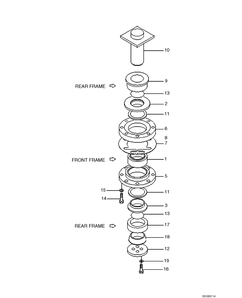 Схема запчастей Case 1221E - (09-04[01]) - CENTER PIVOT PIN, UPPER (87700449) (09) - CHASSIS/ATTACHMENTS