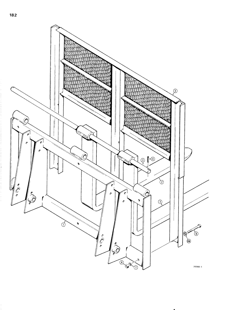 Схема запчастей Case 1830 - (182) - PALLET FORK AND BRICK GUARD (89) - TOOLS