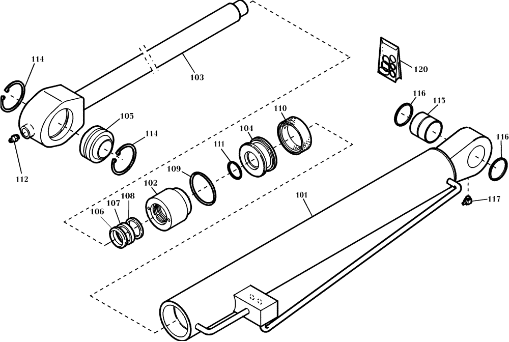 Схема запчастей Case 321E - (24.082[2991207000]) - TIP CYLINDER (35) - HYDRAULIC SYSTEMS