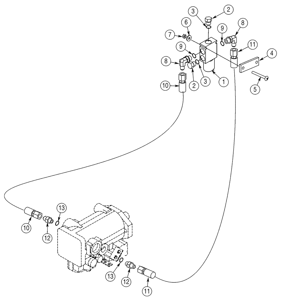 Схема запчастей Case 90XT - (08-38) - HYDRAULICS, ATTACHMENT HIGH FLOW, PISTON, SOLENOID (08) - HYDRAULICS