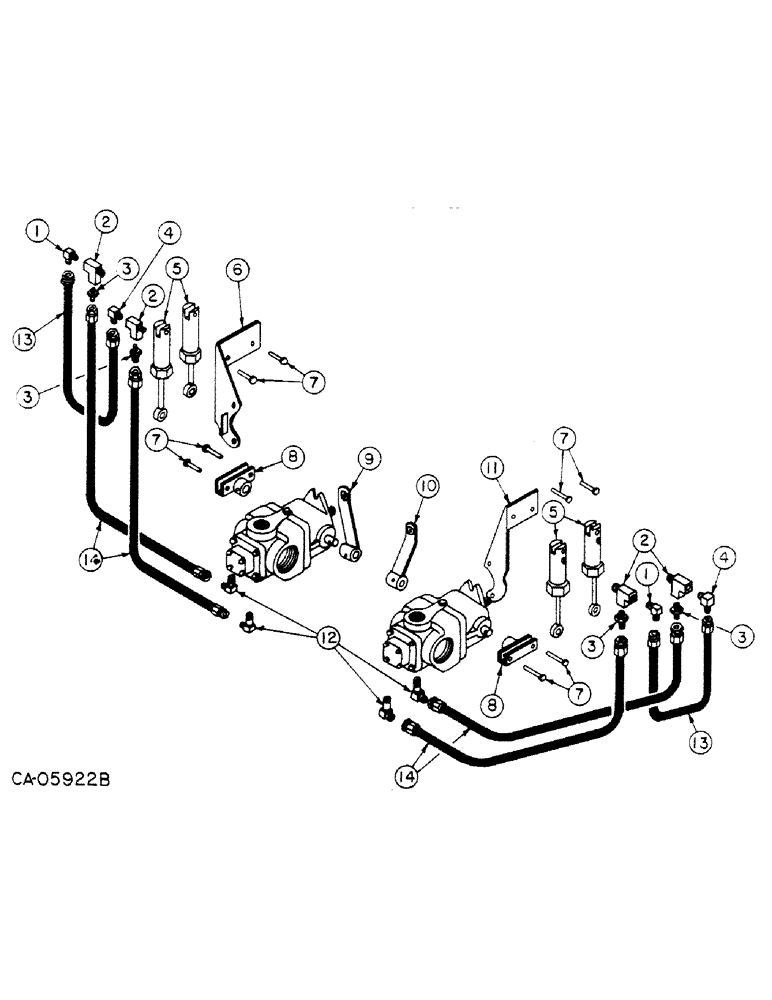 Схема запчастей Case 4150 - (10-11) - HYD., HYDROSTATIC PUMP POWER ASSIST, LOADER, DIESEL, LOADER, GAS (07) - HYDRAULICS