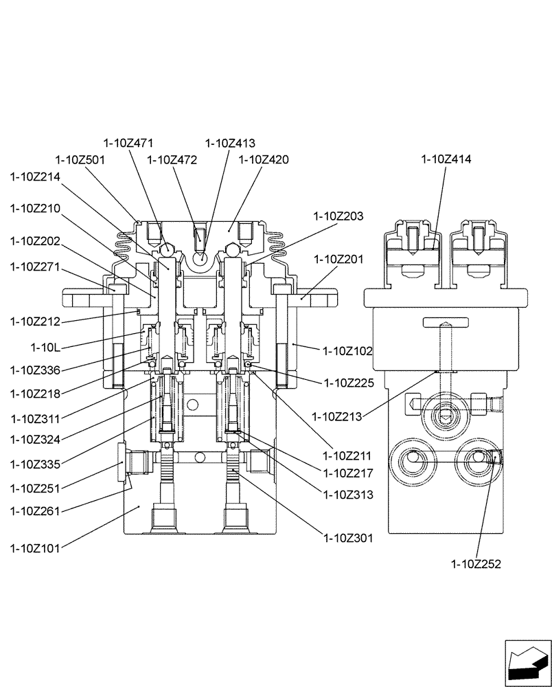 Схема запчастей Case CX17B - (01-039[03]) - CONTROL LINES, PROPEL (35) - HYDRAULIC SYSTEMS