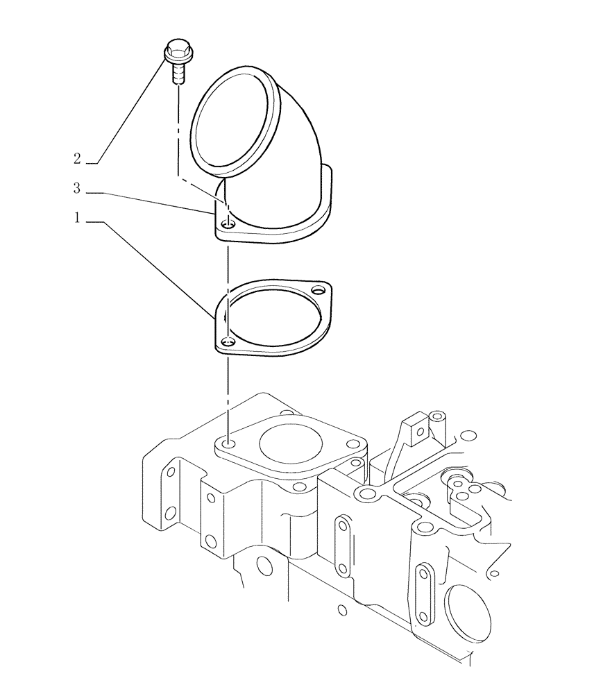 Схема запчастей Case 1850K LT - (0.323[02]) - PIPING - ENGINE COOLING SYSTEM (01) - ENGINE