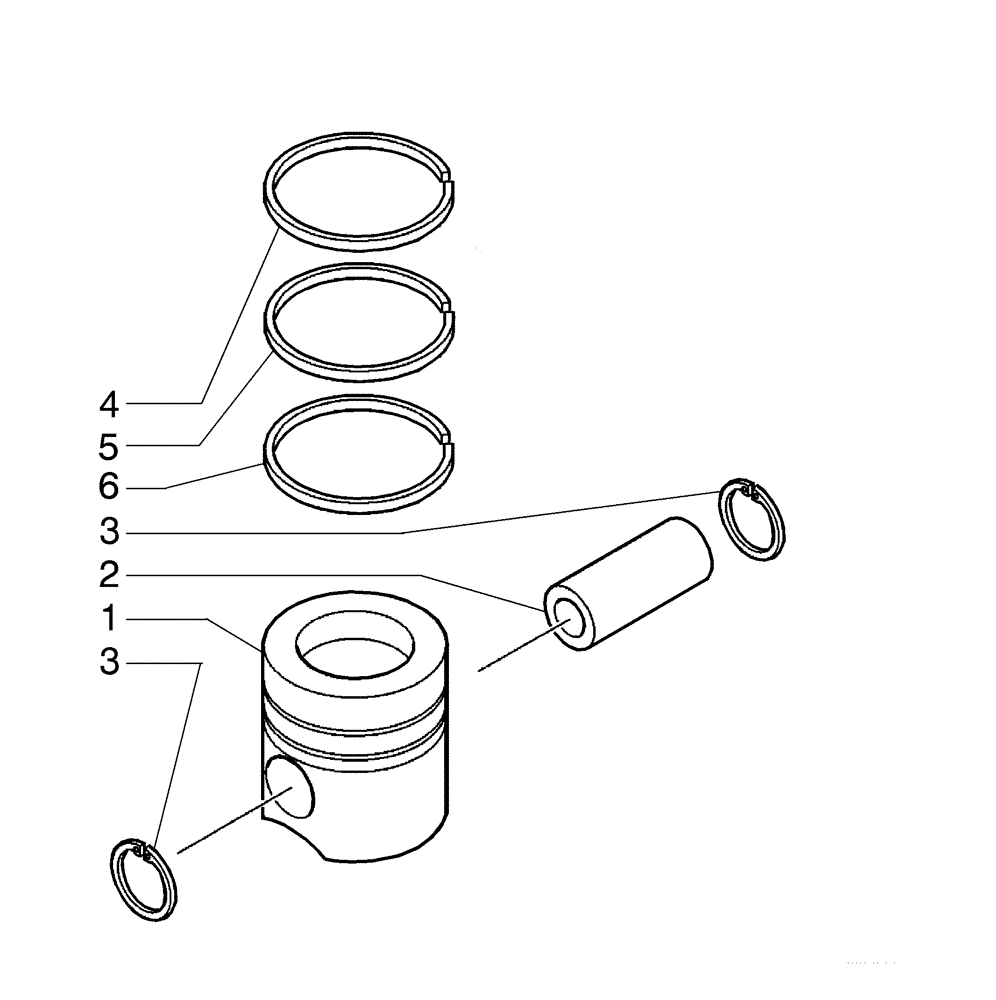 Схема запчастей Case 865B - (02-13[01]) - ENGINE - PISTON (02) - ENGINE