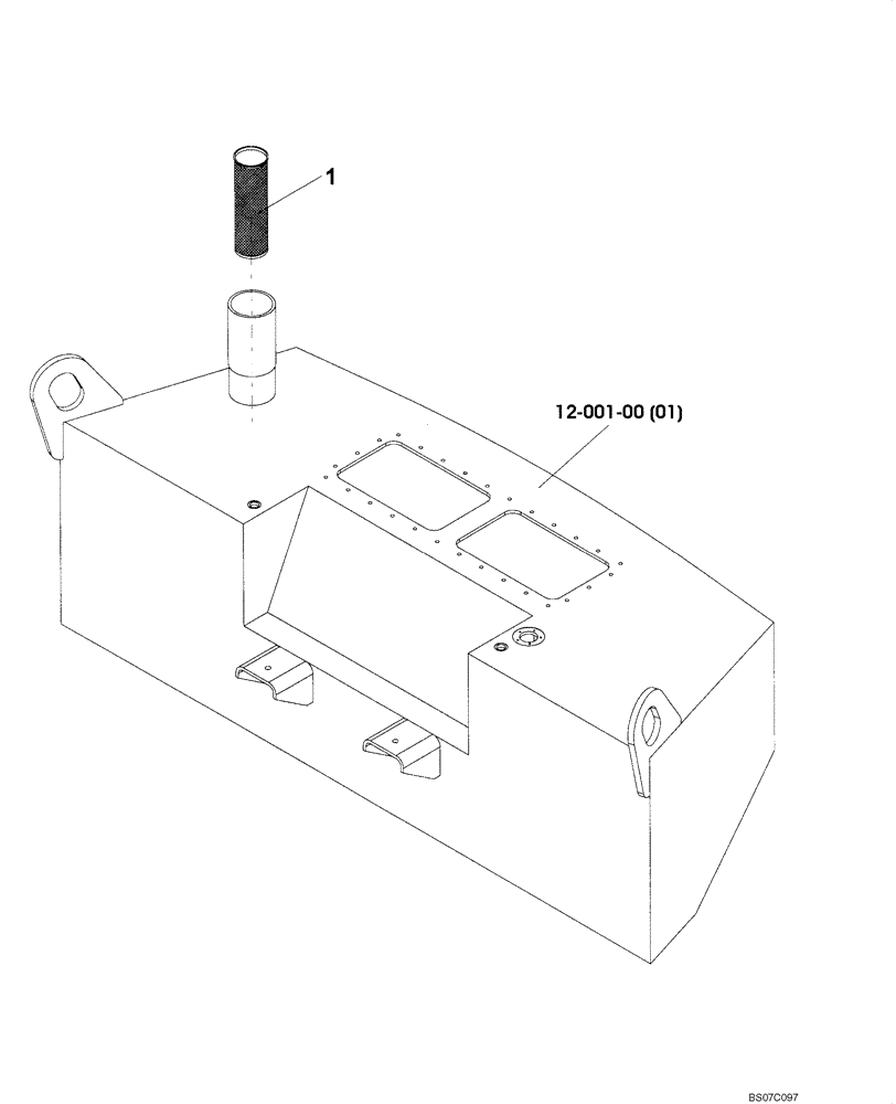 Схема запчастей Case SV212 - (03-003-00[02]) - FUEL - FILLING - SIEVE (GROUP 474) (ND126771) (03) - FUEL SYSTEM