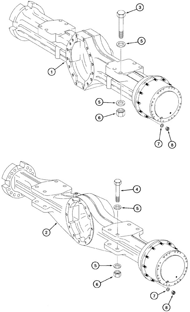 Схема запчастей Case 721C - (06-21) - AXLE - MOUNTING, -JEE0123289 (06) - POWER TRAIN