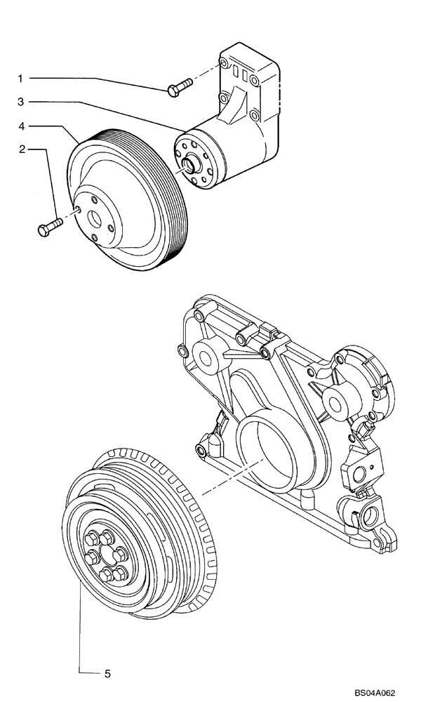 Схема запчастей Case 580M - (02-39) - FAN DRIVE (02) - ENGINE