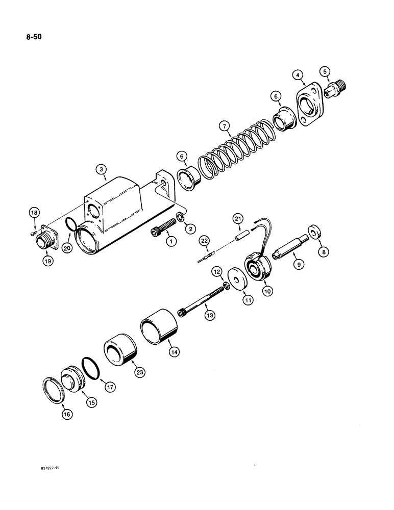 Схема запчастей Case W11B - (8-050) - LOADER CONTROL VALVE, BUCKET SPOOL DETENT (08) - HYDRAULICS