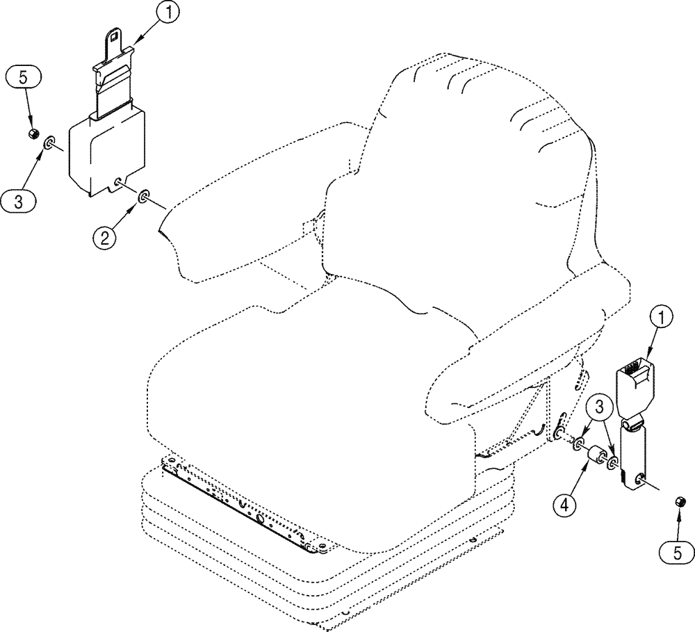 Схема запчастей Case 921C - (09-39) - SEAT - SEAT BELTS (09) - CHASSIS