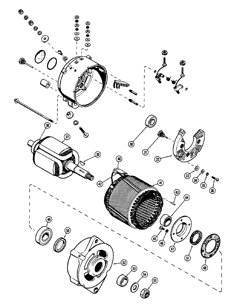 Схема запчастей Case W5A - (100) - ALTERNATOR, (188) SPARK IGNITION ENGINE (04) - ELECTRICAL SYSTEMS