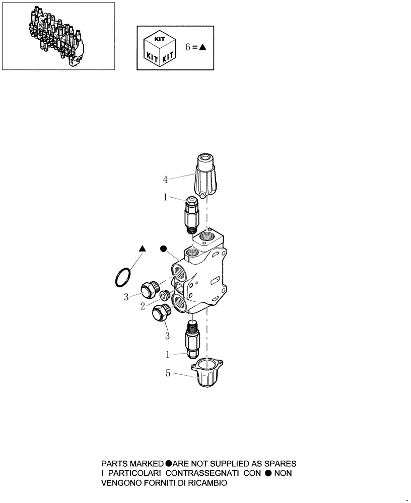 Схема запчастей Case CX31B - (1.050A[05]) - HYDRAULIC CONTROL VALVE - COMPONENTS (SERVICE) (35) - HYDRAULIC SYSTEMS