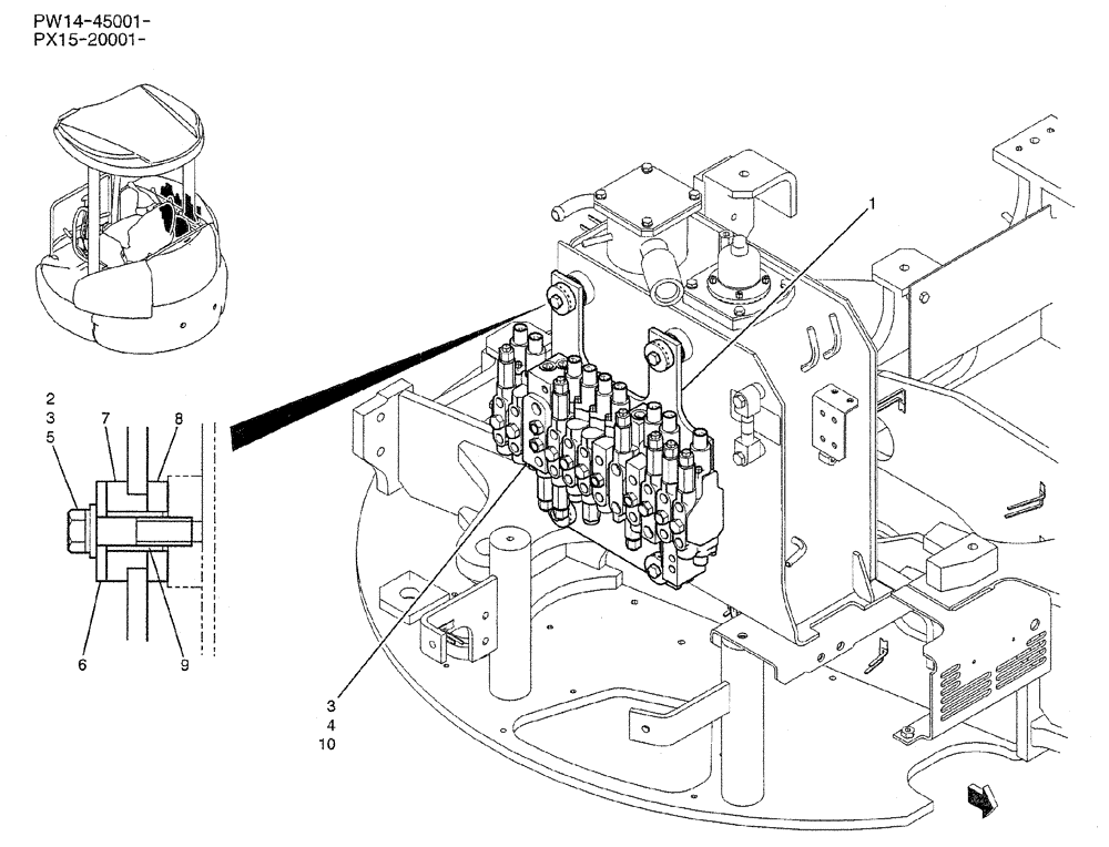 Схема запчастей Case CX31B - (01-020) - VALVE INSTAL (35) - HYDRAULIC SYSTEMS